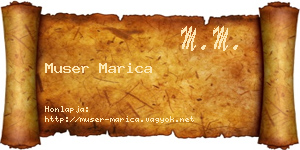 Muser Marica névjegykártya